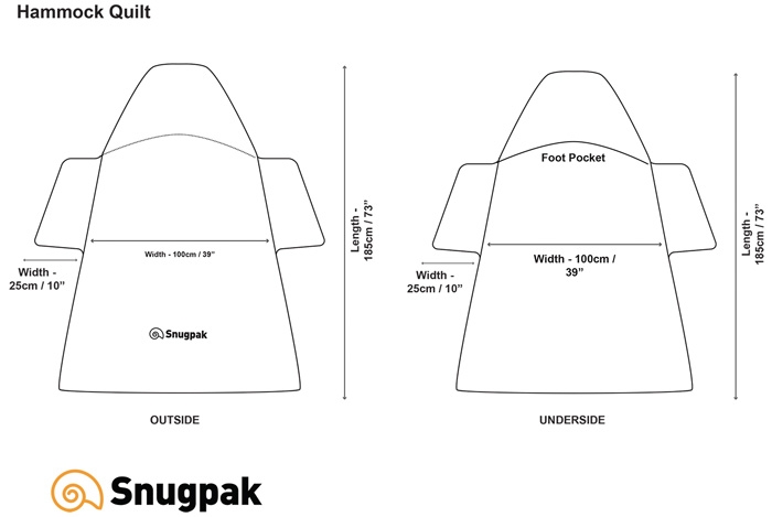 Snugpak Schlafsack Bushcraft Quilt für Hängematte Oliv